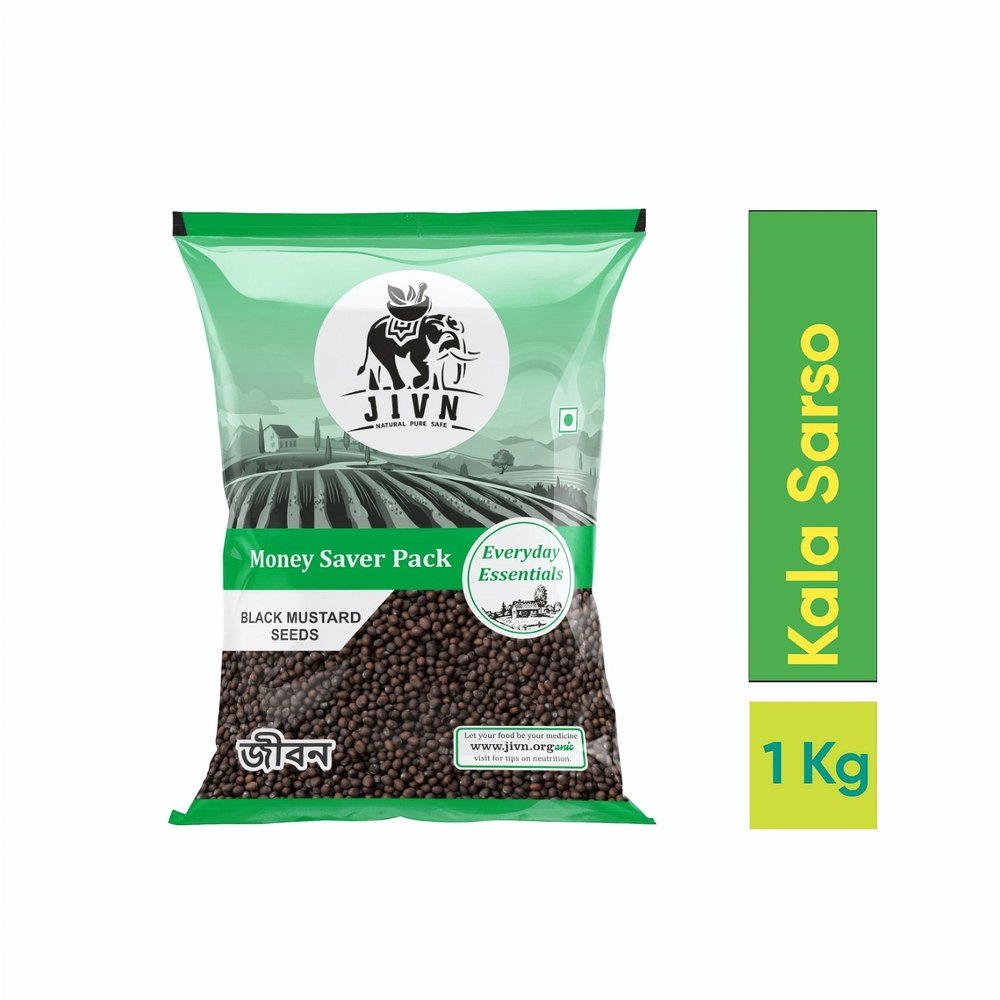 Black 1kg Jivn Premium Mustard Seed