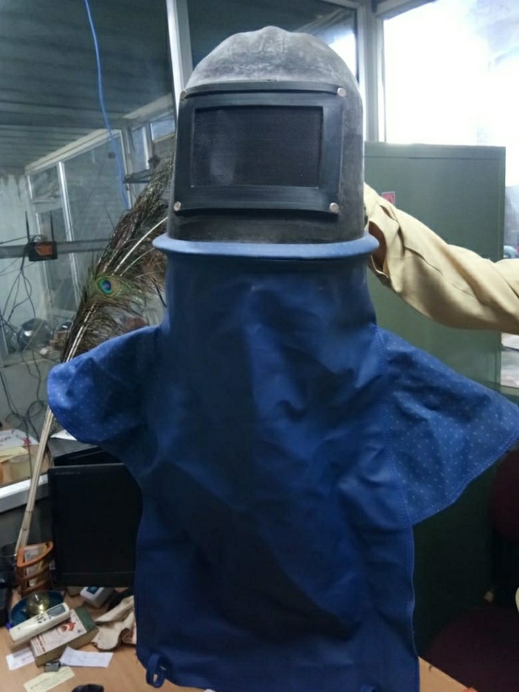 HPEC Red and Black Sand Blasting Helmet
