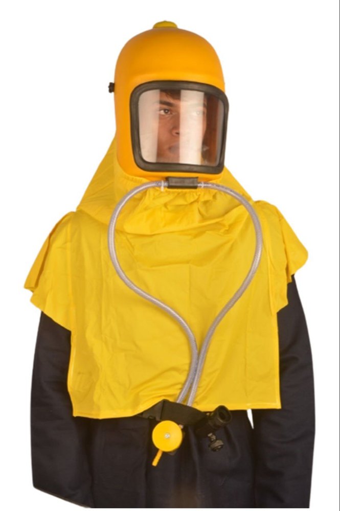 Yellow Sandblasting Hood Helmet