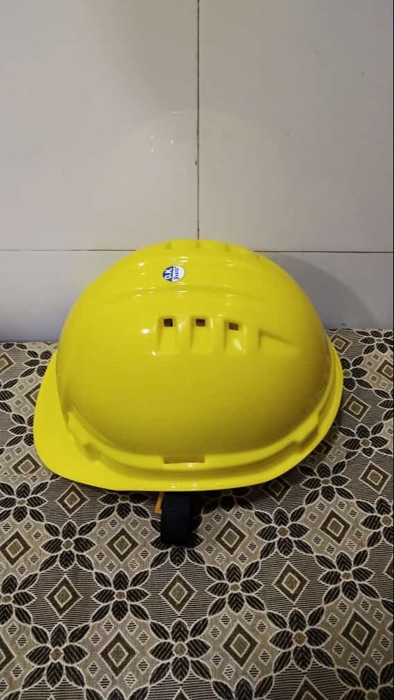 PVC Yellow Guard Rachet Ventilation Helmet, Standard: ISI, Size: Free