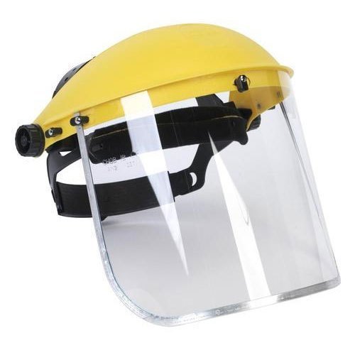 Yellow ABS Grinding Face Shield Safety Helmet