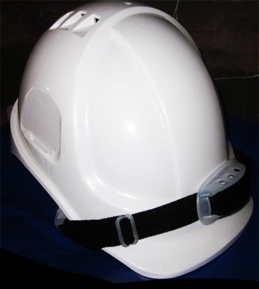 ABS Plastic White Air Ventilated Safety Helmets, For Construction, Size: Free Size