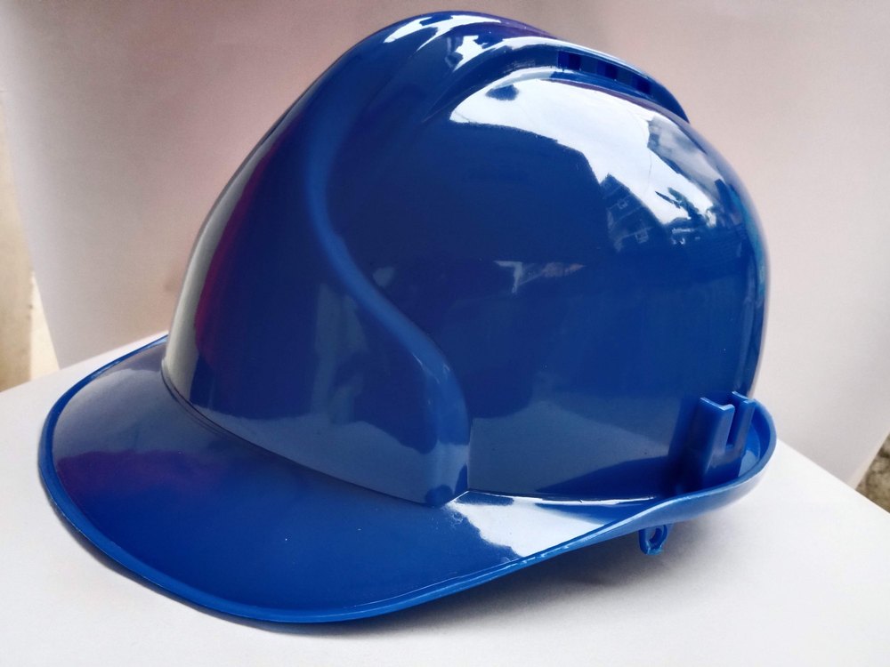 Plastic - Hdpe Uv Stabilized Industrial Blue Safety Helmet, Size: 54 - 64 cm