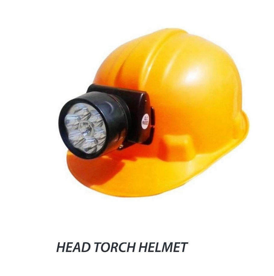 PVC Yellow Head Torch Safety Helmet