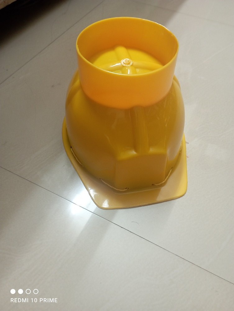 Yellow HDPE Load Carrying Safety Helmet, Size: Large