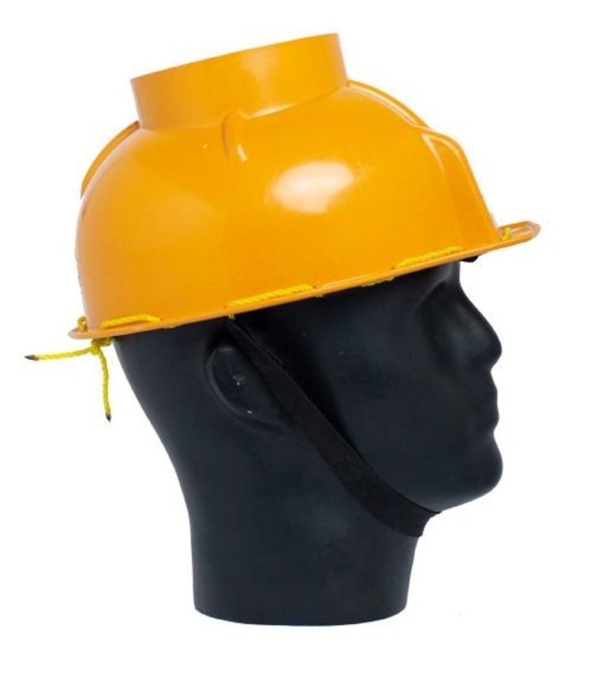 Hdpe Yellow Load Carry Helmet, Size: Free Size