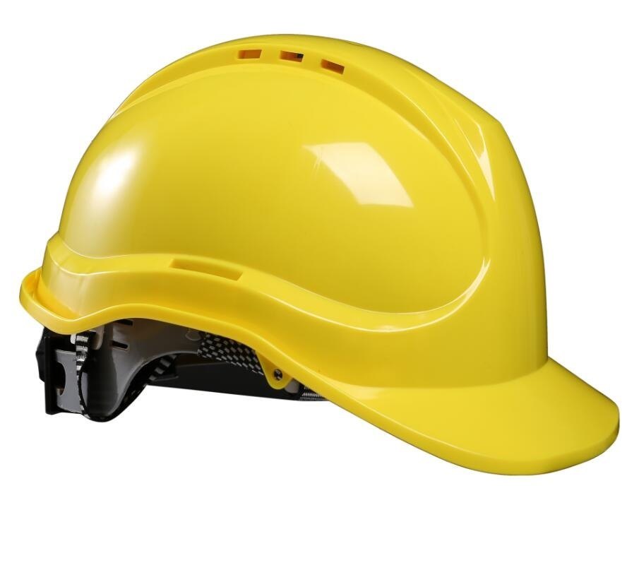 Construction Yellow Industrial Safety Helmets, Size: Large