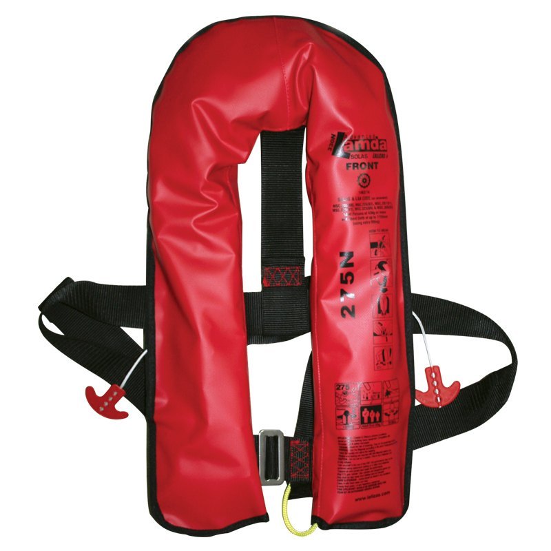 Lamda Red Solas Inflatable Life Jackets, For Sea Patrolling, Size: Free Size