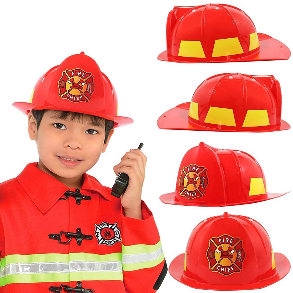 Polyester Red Fire Fighter Helmet, For Industrial