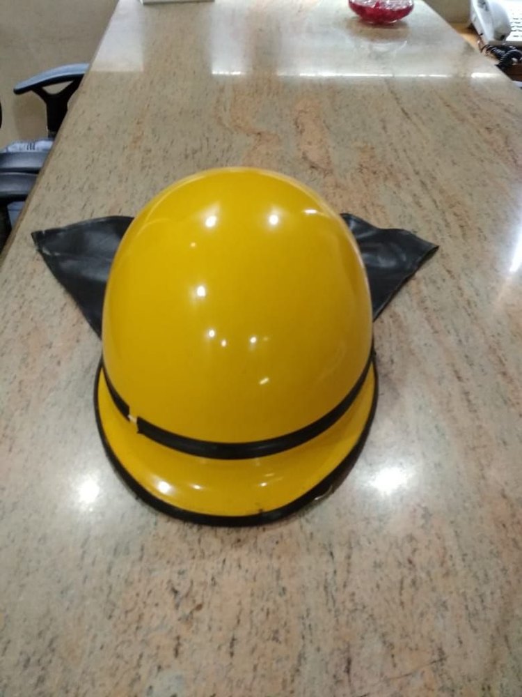 ABS Yellow Fireman Helmet, For Construction, Industry
