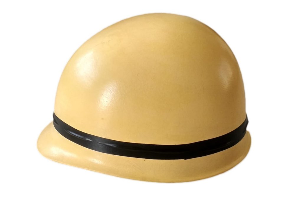 PE Yellow Fireman Safety Helmet, Size: Medium
