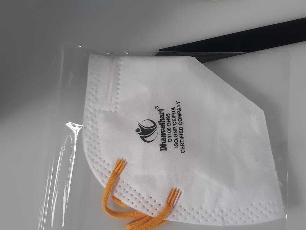 Polyester D1100 DN95 SL Dhanvathari Mask, Size: Large, Packaging Type: Box