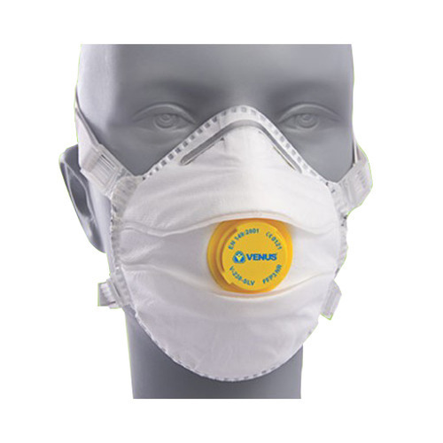 White Medium Venus V-230-V Ffp3 SLV/ N99 Anti Pollution Mask, V230SLV