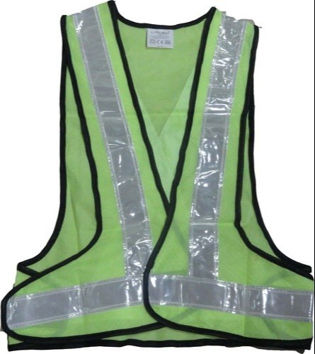 Polyethylene Yellow Safety Reflective Vest, for Traffic Control, Size: Free Size