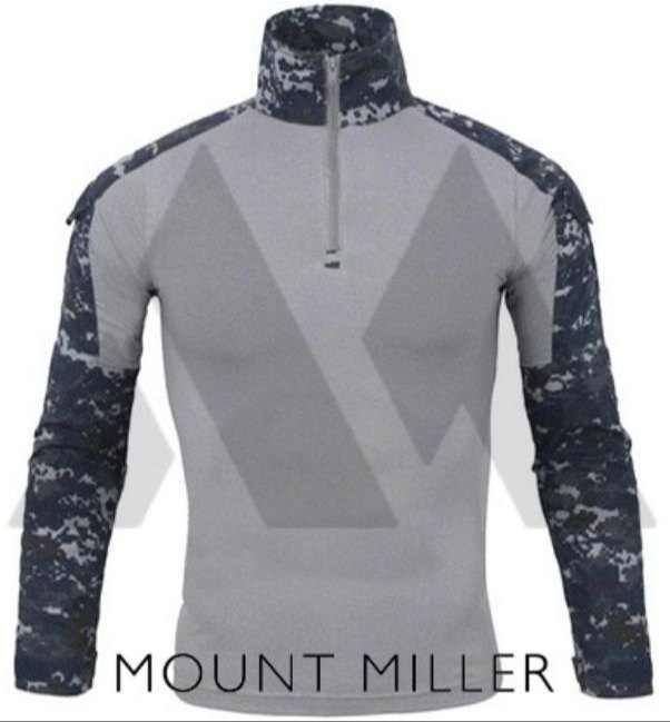 Poly Cotton Nylon Mount Miller NAVY Tactical T-Shirt Full Sleeves Lazor Cut