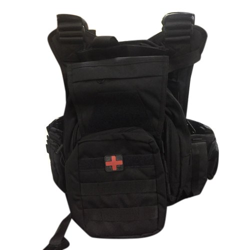 PU Fabric Bengal Tiger Tactical Vest With Detachable Pouch, Size: Free Size