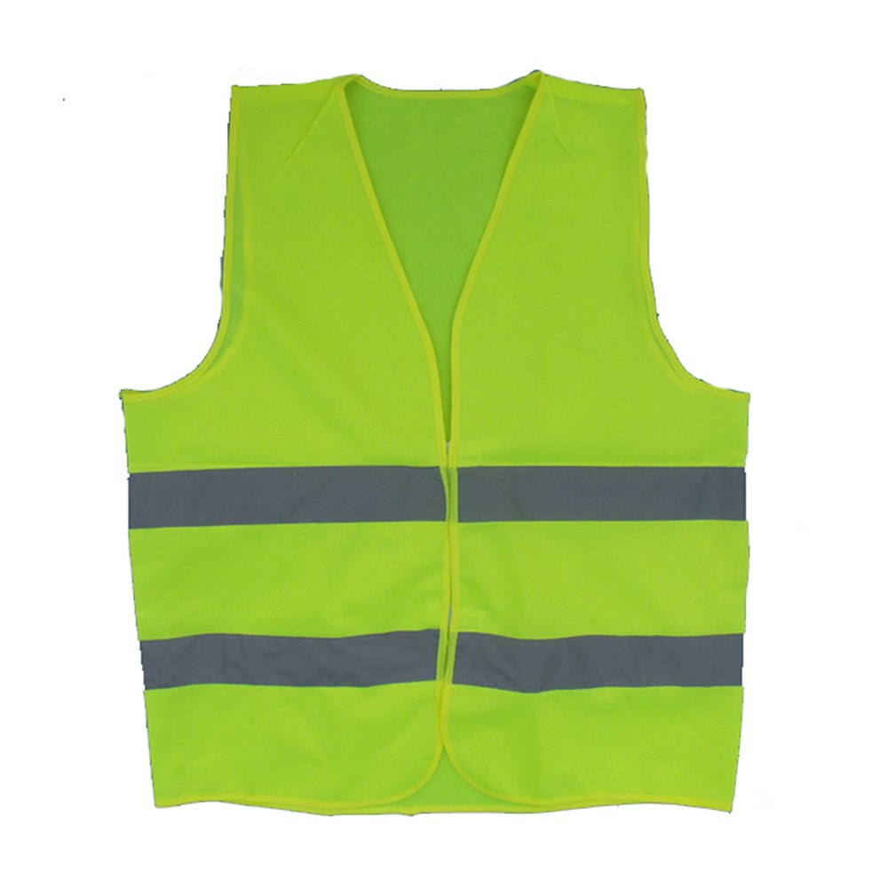 Polyester Unisex Green Reflective Traffic Safety Vest, Gsm: 55 Gsm