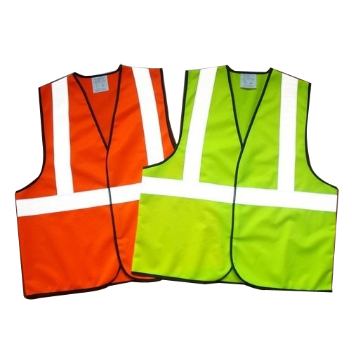 Green, Orange Polyester Traffic Jacket 1