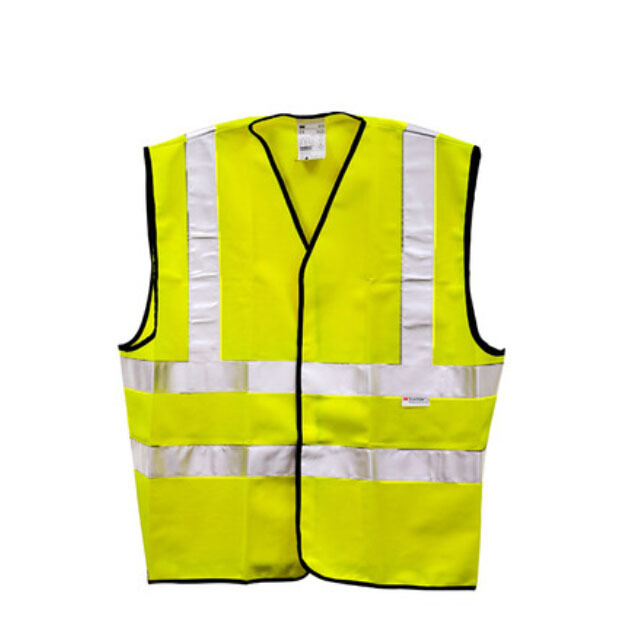 Yellow Polyethylene Reflective Traffic Jacket, For Construction