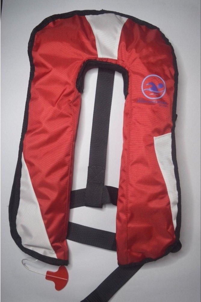 Without Sleeves Red 150N Go Float Inflatable Life Jacket, Size: Free Size