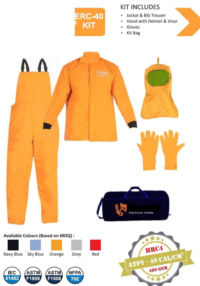 Jackets & Coats Navy Blue Honeywell ARC Flash Protection Kit 40 Cal, For Industrial