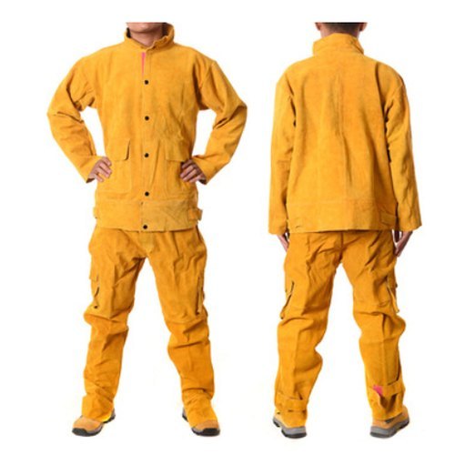 Unisex Leather Safety Welders Suit, Size: M-XXL
