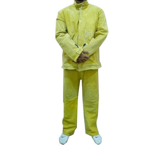 Leather Yellow Welding Suits
