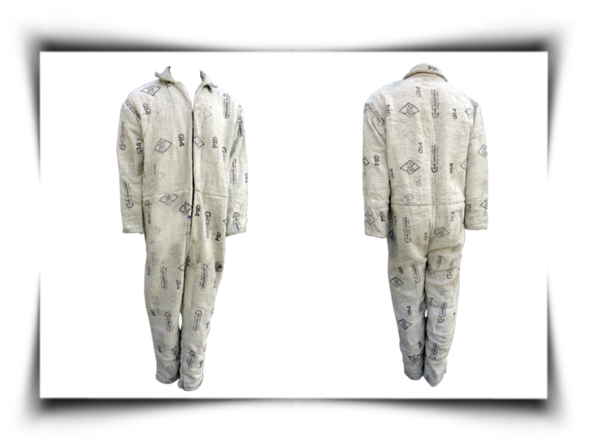 White Polyester Asbestos Type Suits, For Industrial, Size: Free Size