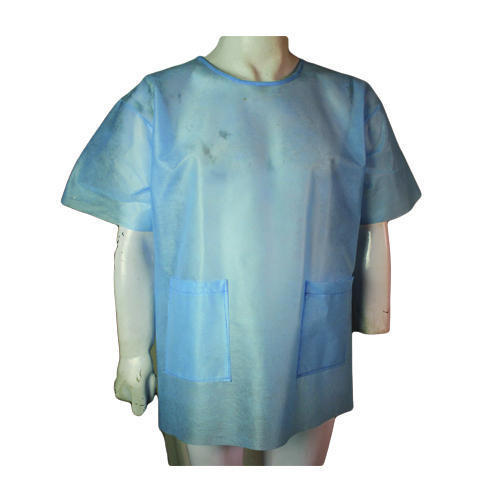 Blue Polyester Disposable Dress, For Safety & Protection