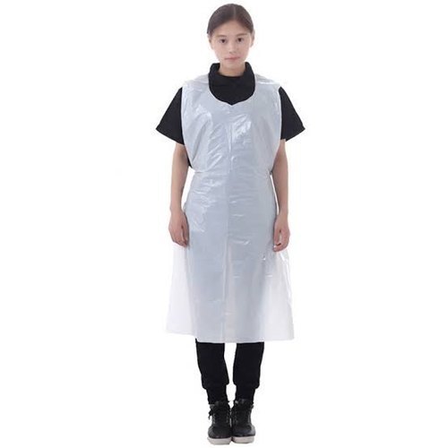 White Plain PE Apron (plastic), For Disposable plastic