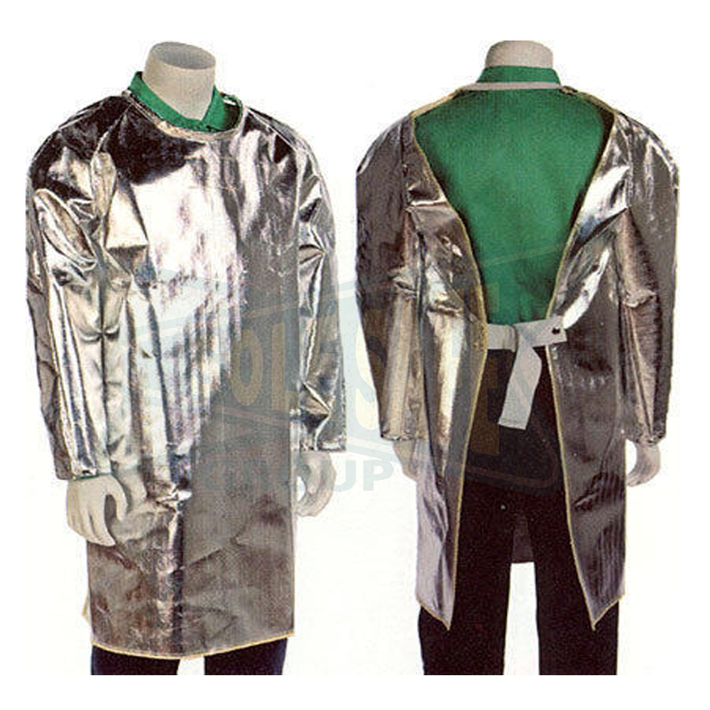SOLESAFE Free Size Surgeon Style Aluminised Apron, for Blast Furnace