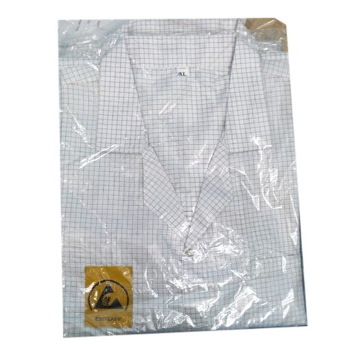Polyester Blue and white Antistatic Apron, For Laboratory, Size: Free Size