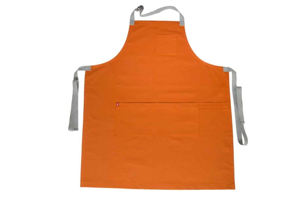 Orange Plain Split Leather Welding Apron, For Industrial, Packaging Type: PP Bags