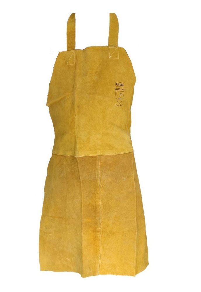 Bull Safe Yellow Leather Welding Apron