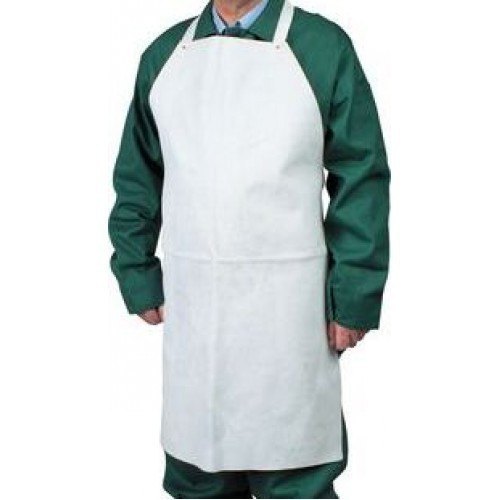 White Plain Leather Apron For Welding, For Laboratory