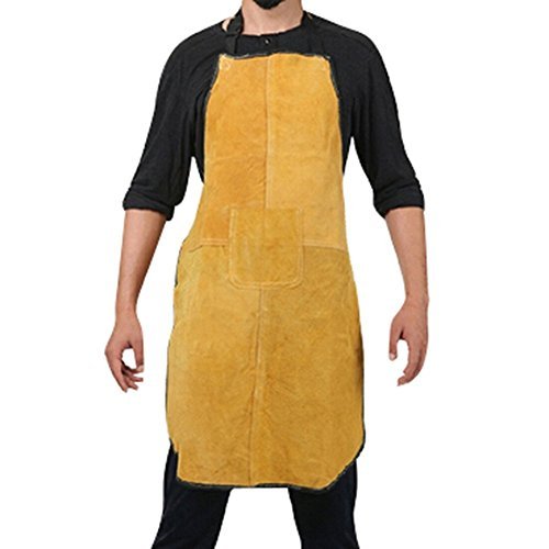 Light Brown Plain Leather Welding Aprons