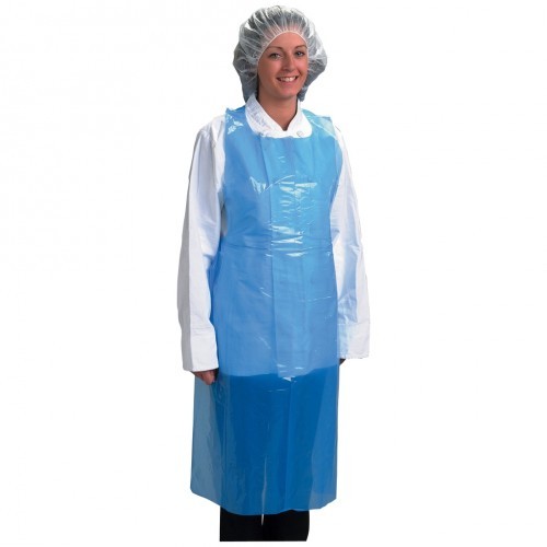 White Plain Plastic Aprons, Size: Large