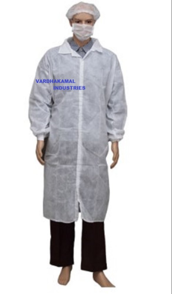 Polyproplene White Full Sleeve Disposable Apron, For Safety & Protection