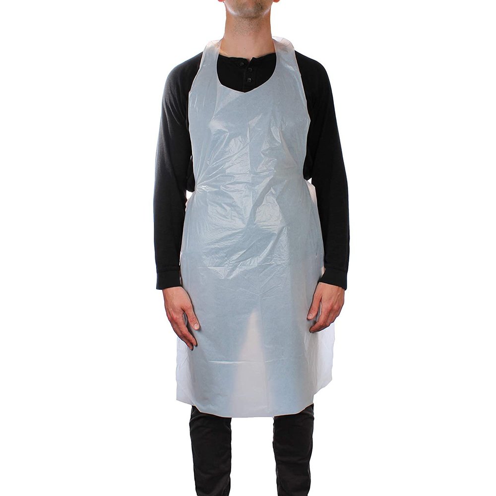 PE White Plastic Apron, For Hospital, Size: Large