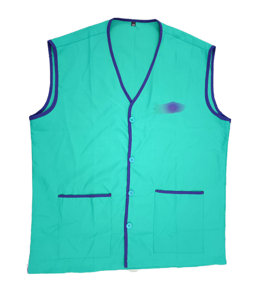 DK UNIFORMS Polyester Worker Half Sleeve Apron, For Laboratory, Size: Free Size