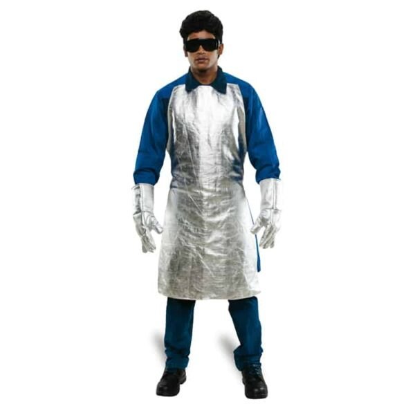 Polyester metallic Body Protection Alumunised Apron, For industrial