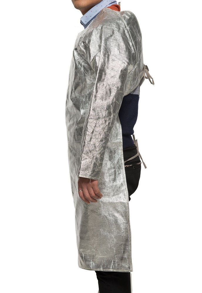 Aluminized Apron with Sleeves, Size: Free Size