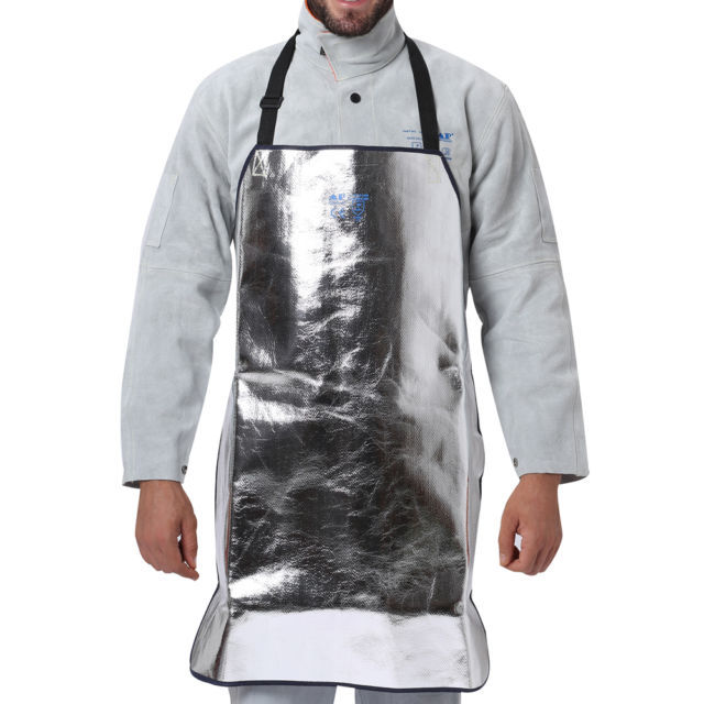 Silver fabric Aluminized Apron, for Blast Furnace, Size: Free Size