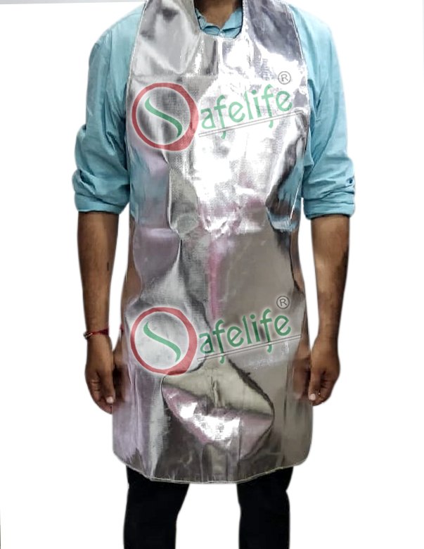 Safelife Silver Aluminised Apron, For Protection From Heat, Size: 24 x 36, 24 x 48