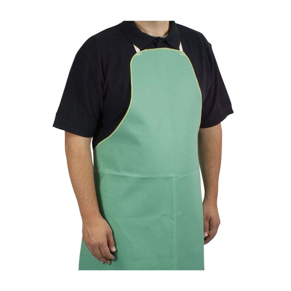 Plain Green Safety Rubber Apron, for Laboratory