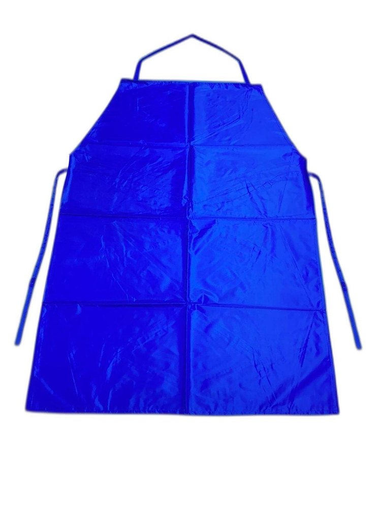 Blue Polyester Plastic Apron, For Hospital, Size: Medium