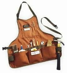 Brown Polyester Tool Apron, For Construction
