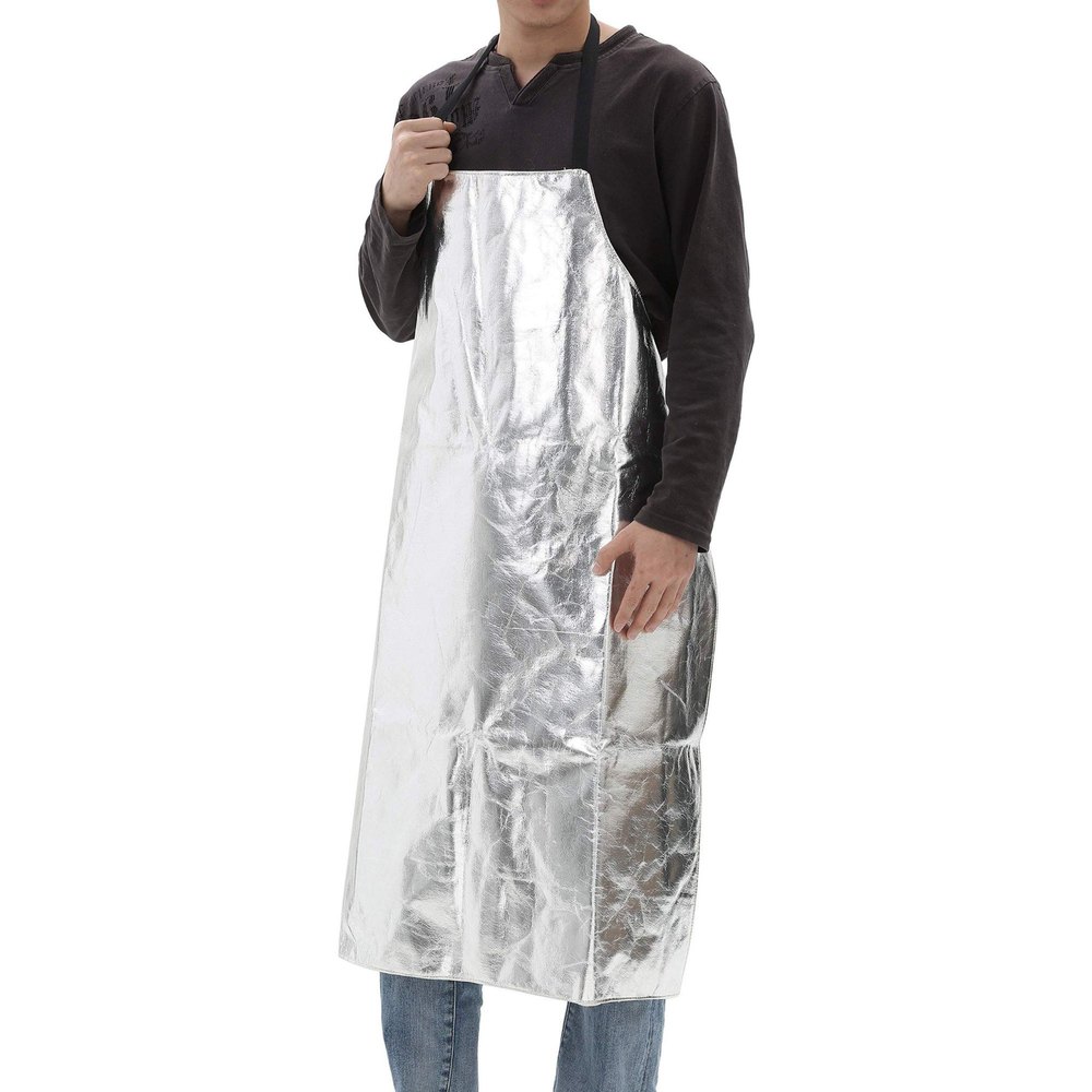U-Safe Silver Heat Protective Apron, Size: Free Size