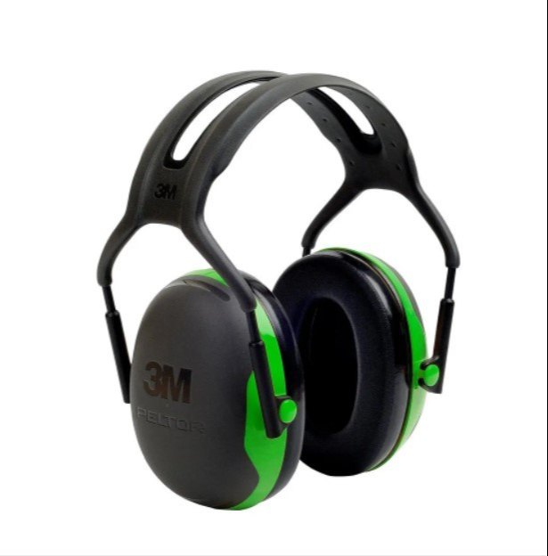 Green 3M Peltor X1A X-Series Over the Head Earmuffs NRR 22 dB, Round, Free Size