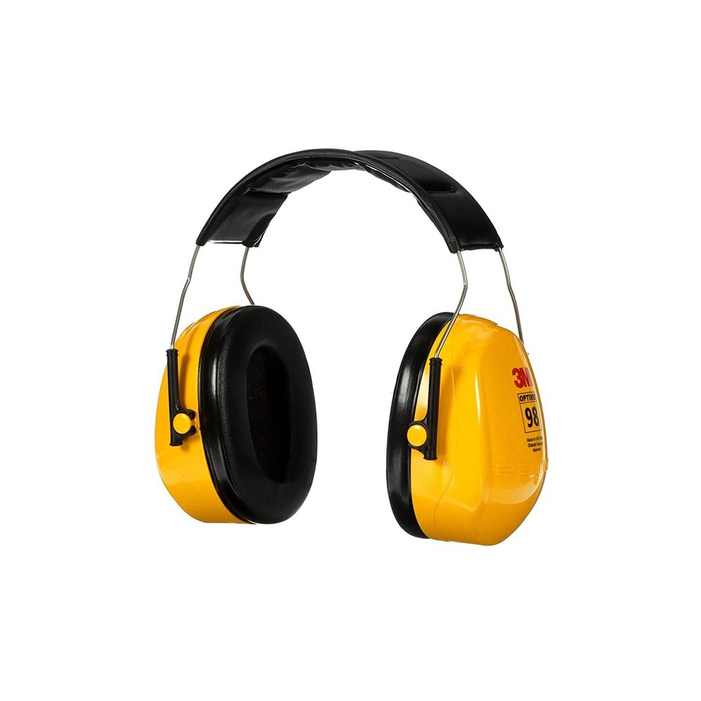 3m Peltor Optime 98 Earmuffs H9a, Over-The-Head, Yellow